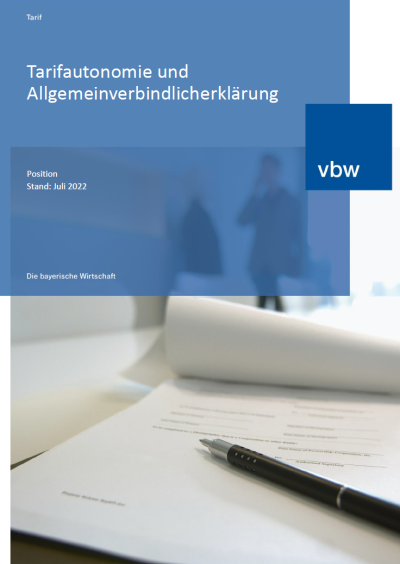 Tarifautonomie und Allgemeinverbindlicherklärung Tarifautonomie und Allgemeinverbindlicherklärung