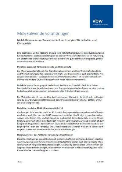 Molekülwende voranbringen